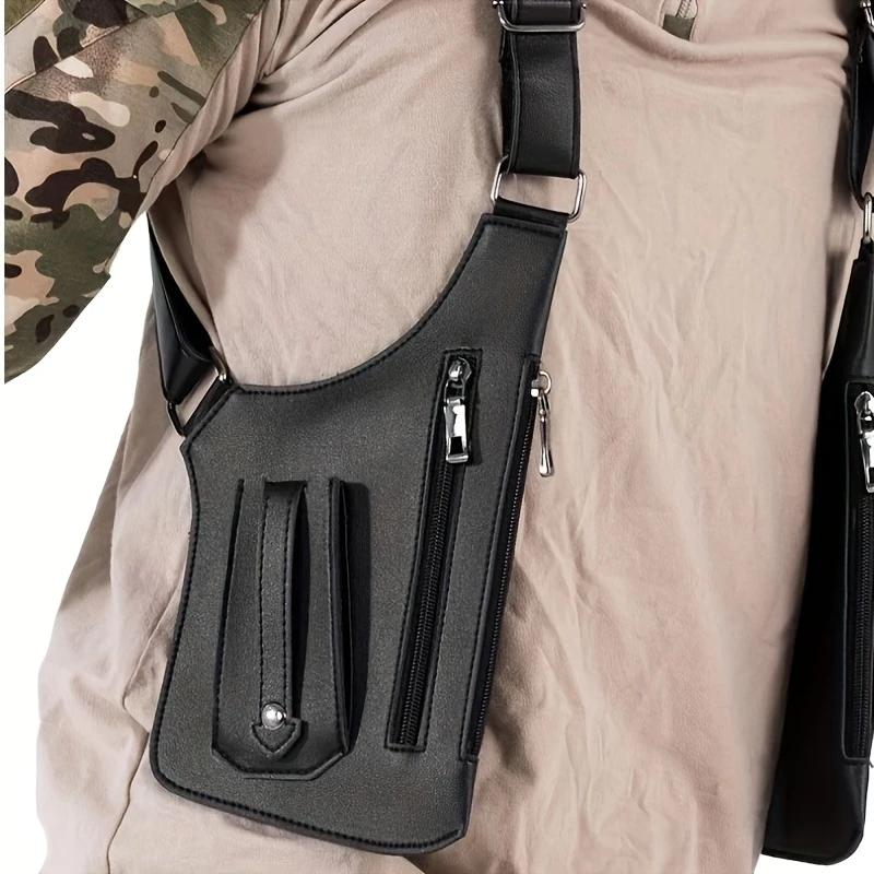 Premium Leather Underarm Shoulder Bag for Men & Women Anti-theft Hidden Storage for Cell Phones & Outdoor Gear Versatile for Cycling Hiking & More