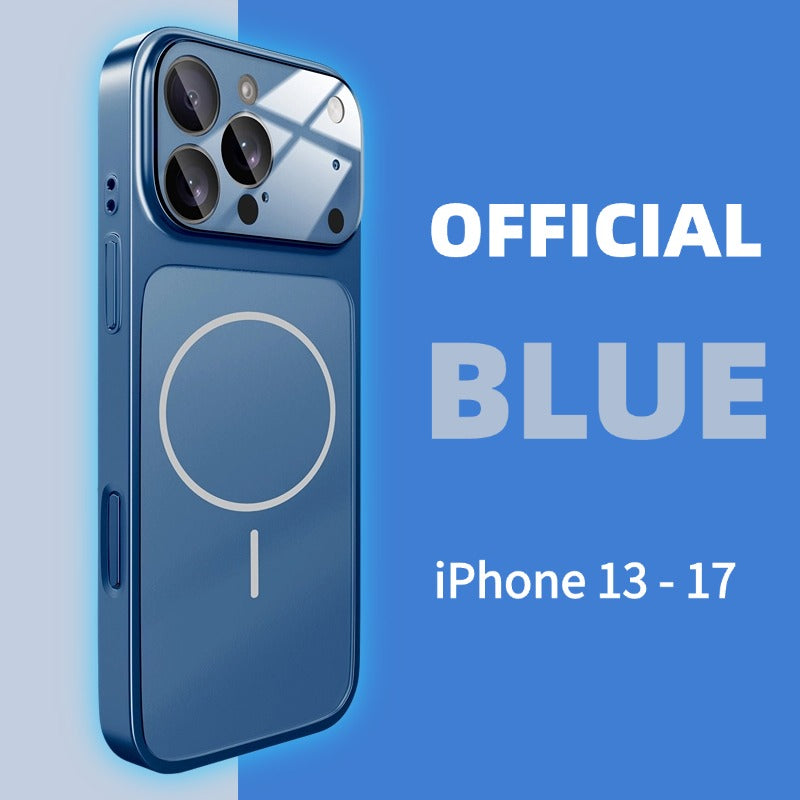 Chrome-framed orange phone case - can change the appearance of your phone to other colors, protruding lens protection, shockproof, compatible with iPhone 17/16/15/14/13/ (Pro/Max/Air/Plus)