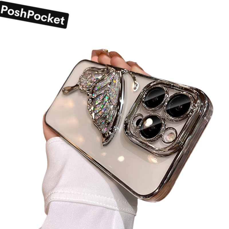 PoshPocket ButterFly Phone Case with Glitter