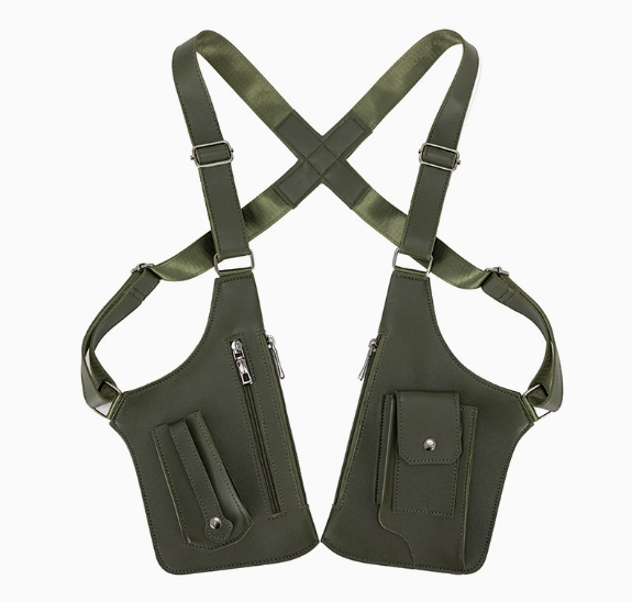 Premium Leather Underarm Shoulder Bag for Men & Women Anti-theft Hidden Storage for Cell Phones & Outdoor Gear Versatile for Cycling Hiking & More