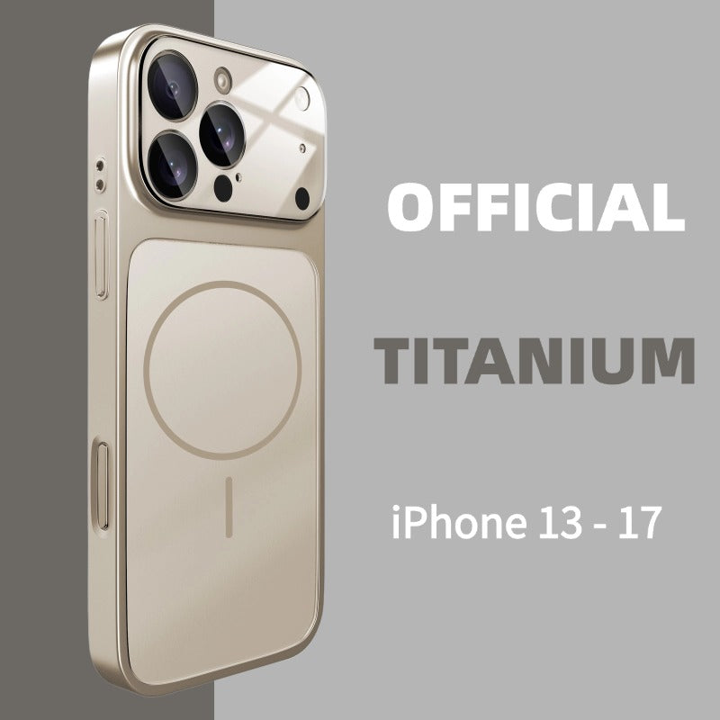 Chrome-framed orange phone case - can change the appearance of your phone to other colors, protruding lens protection, shockproof, compatible with iPhone 17/16/15/14/13/ (Pro/Max/Air/Plus)