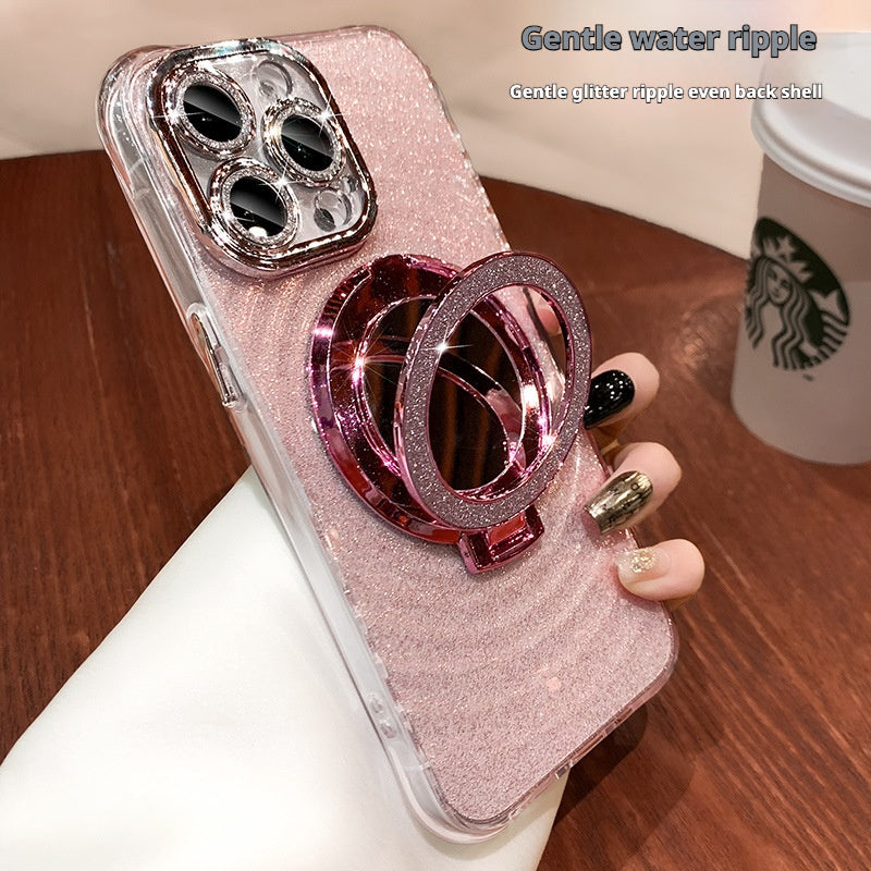 Pink Glitter Phone Case with Phone stand and Mirror Pink Glitter Phone Case with Phone stand and Mirror
