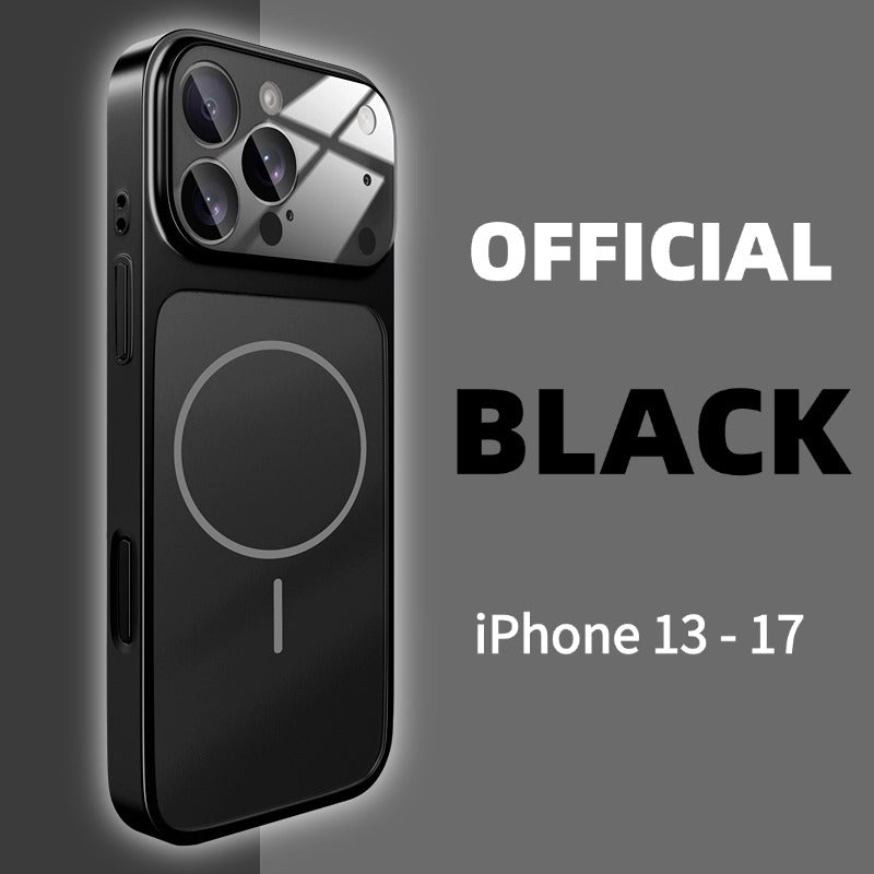 Chrome-framed orange phone case - can change the appearance of your phone to other colors, protruding lens protection, shockproof, compatible with iPhone 17/16/15/14/13/ (Pro/Max/Air/Plus)