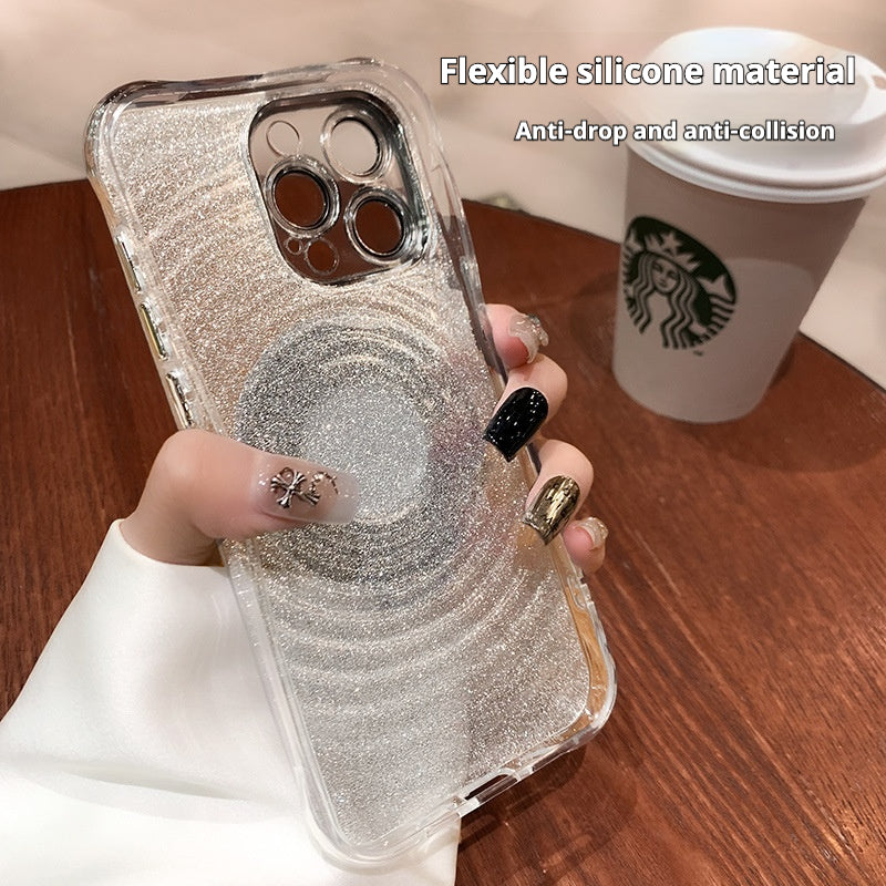 Pink Glitter Phone Case with Phone stand and Mirror | MagSafe Supporte Pink Glitter Phone Case with Phone stand and Mirror | MagSafe Supporte
