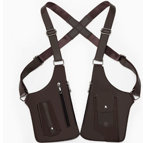 Premium Leather Underarm Shoulder Bag for Men & Women Anti-theft Hidden Storage for Cell Phones & Outdoor Gear Versatile for Cycling Hiking & More